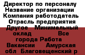 Директор по персоналу › Название организации ­ Компания-работодатель › Отрасль предприятия ­ Другое › Минимальный оклад ­ 35 000 - Все города Работа » Вакансии   . Амурская обл.,Благовещенский р-н